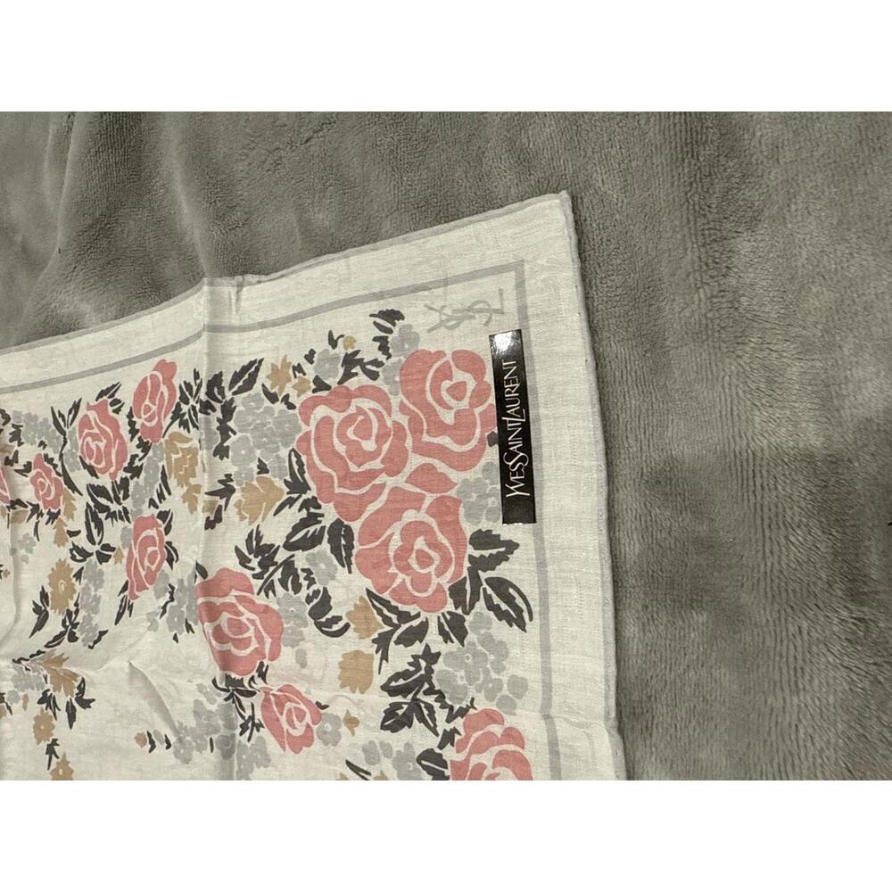 Yves Saint Laurent YSL Floral Print Scarf